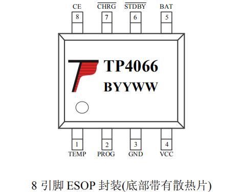 南京拓微TP4066 DFN-8 1A 线性锂离子电池充电器